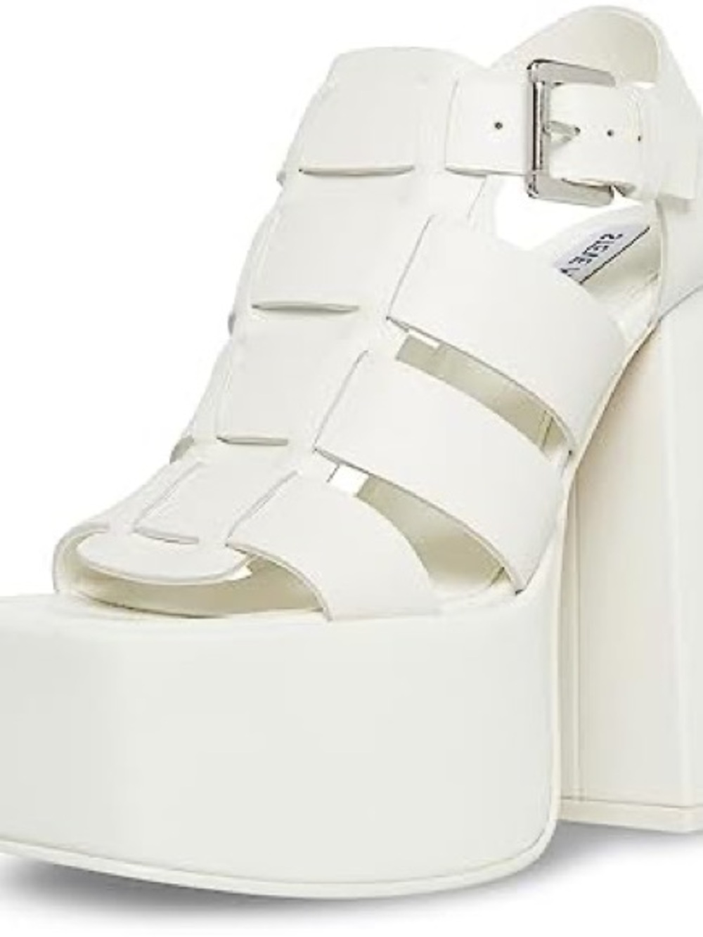 Steve Madden White Platform Strappy Sandal - Women